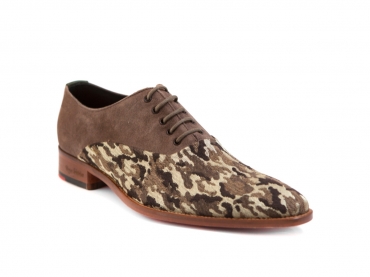 Modèle de chaussure  Romeu, fabriqué en jacquard T003 et peluche n1111.