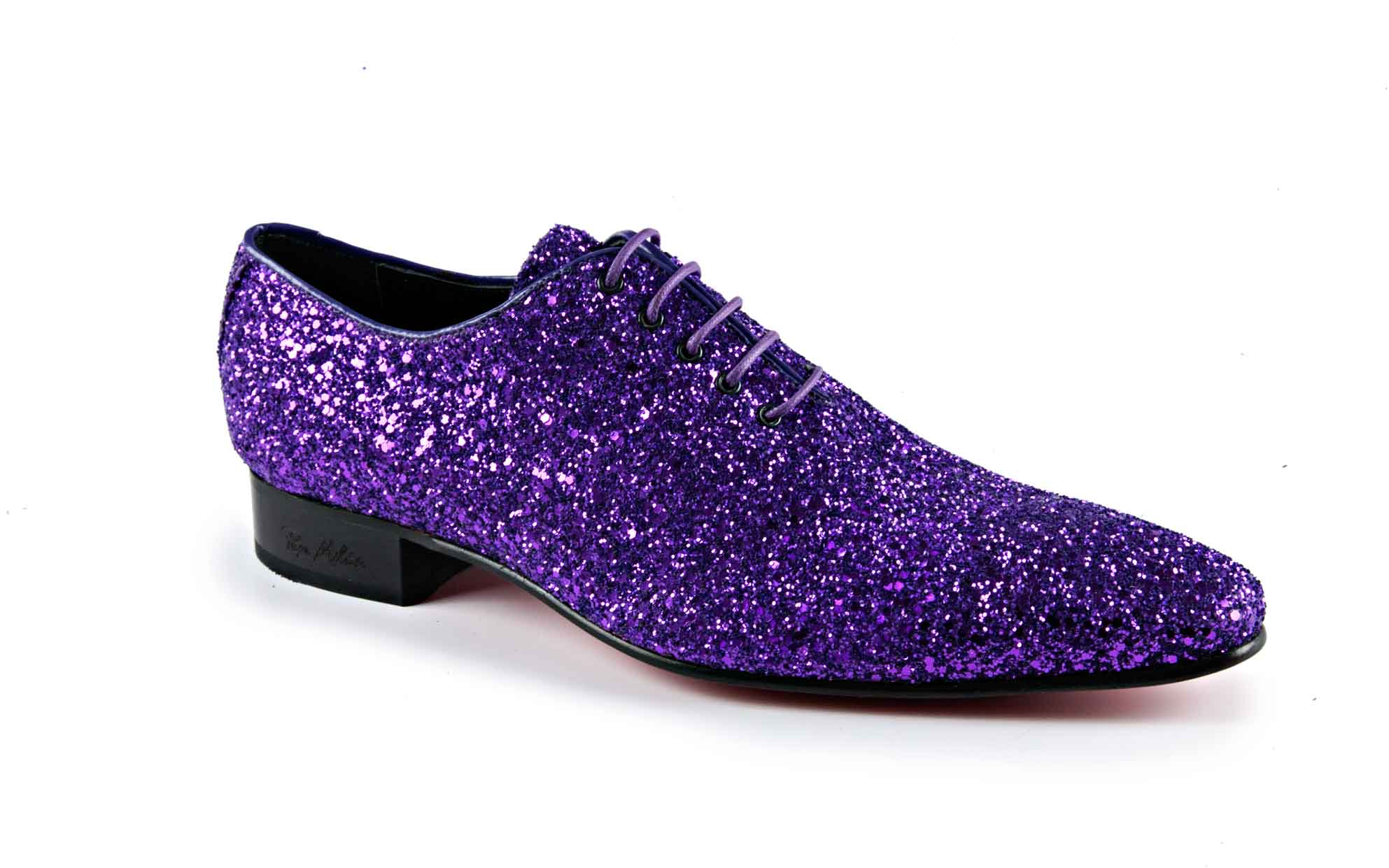 purple glitter shoes