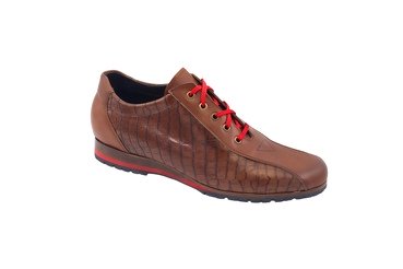 Modèle de Sneaker Smart Walker fabriqué en noix de coco en cuir nappa et marron.