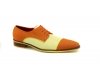 Zapato modelo Lemon, fabricado en Lino Amarillo & Naranja - Napa Naranja